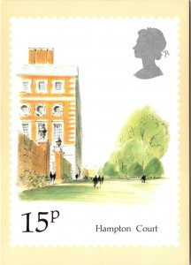 CONTINENTAL SIZE POSTAL CARD LONDON LANDMARK HAMPTON COURT ISSUED 1980