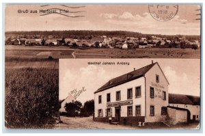 Rhineland-Palatinate Germany Postcard Greetings from Herforst Eifel Inn 1918