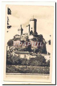 Foix Old Postcard Storm over Fort castle