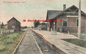 IA, Moville, Iowa, C & NW Railroad Station Depot, AM Simon No 13139