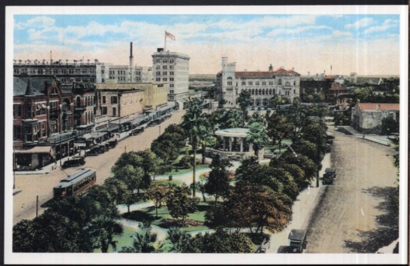 Texas Repro View of Alamo Plaza 1920 Sesquicentennial Post Card Series - Chrome