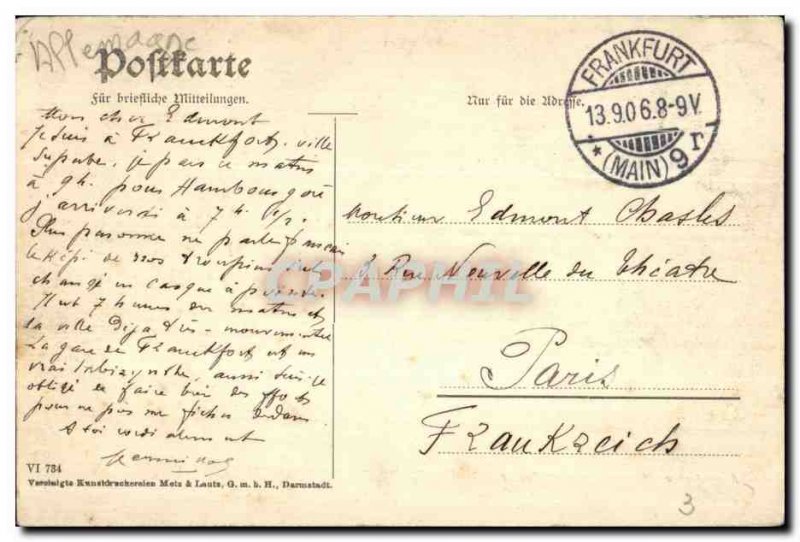 Old Postcard Frankfurt Bahnhofplatz