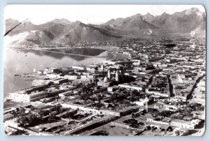 Guaymas Sonora Mexico Postcard Aerial View 1964 Posted Vintage RPPC Photo