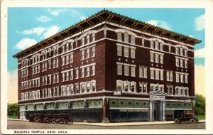 Postcard Masonic Temple in Enid, Oklahoma