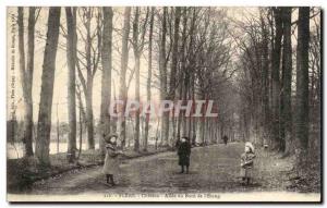 Old Postcard Flers Chateau Allee Waterfront Pond Children