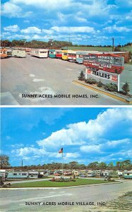 Niagara Falls NY Sunny Acres Mobile Home Sales Duo-View Postcard