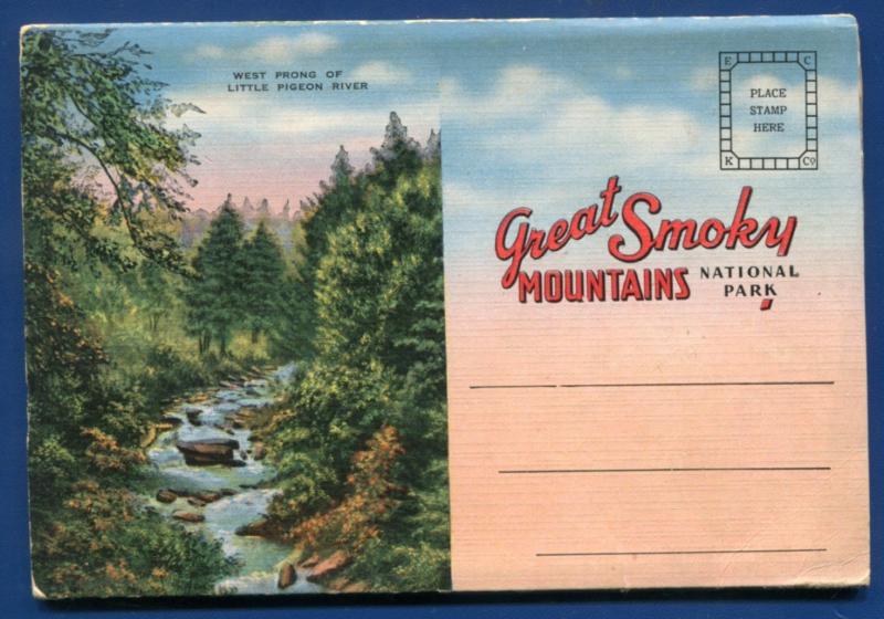 Great Smoky Mountains National Park Swinging Bridge Postcard Folder 