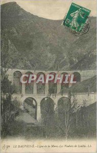 Old Postcard The Dauphine line Mure The viaducts Loulla