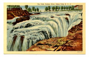 NY -  Glens Falls. The Falls, Hudson River