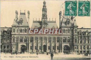 Old Postcard Paris Central Pavilion of the City Hall