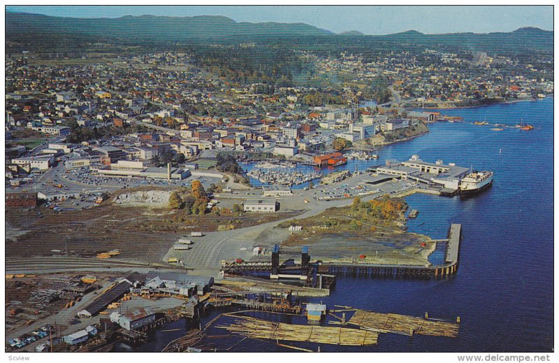 Aerial View, Harbor at Nanaimo, British Columbia, Canada, 40-60´s