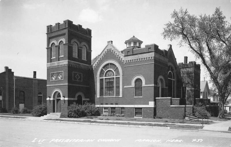 Madison Nebraska~First Presbyterian Church~Real Photo Postcard~1940s RPPC  