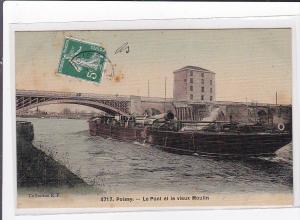 POISSY : le pont et le vieux moulin - etat