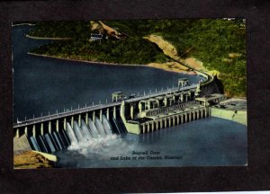 MO Bagnall Dam Lake of the Ozarks Missouri Linen Postcard