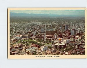 Postcard Aerial view of Denver, Colorado