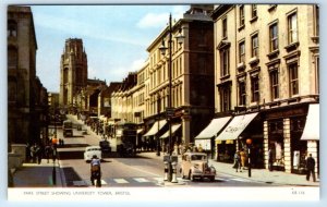 Park Street Showing University Tower BRISTOL England UK Postcard