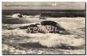 Old Postcard Saint Guenole Penmarch Les Grands Remous de la Barre