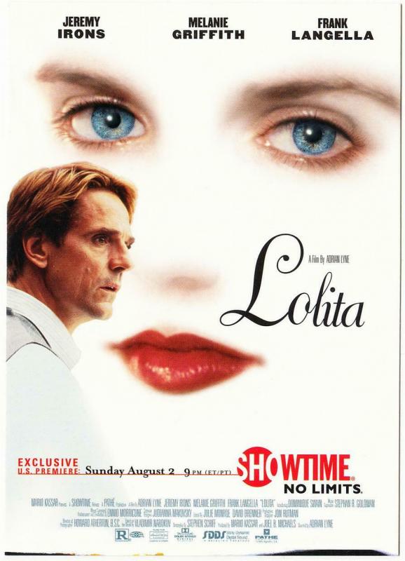 Postcard of Lolita 1997 Jeremy Irons Movie