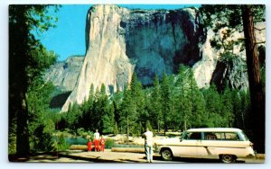 YOSEMITE NATIONAL PARK, CA California ~ EL CAPITAN  c1950s Car  Postcard