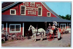 The Old Mill Country Store East Haven Connecticut CT, Horse Wagon Postcard