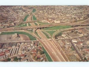 Unused Pre-1980 AERIAL VIEW OF TOWN Los Angeles California CA n2504