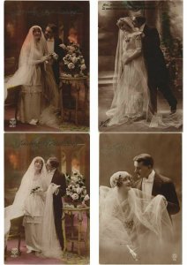 WEDDING DRESSES ROMANTIC  REAL PHOTO 100 CPA Pre-1940 (L4369)