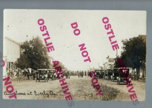 Everly IOWA RPPC 1911 AUTO RALLY Cars Automobiles nr Spencer Sheldon Milford