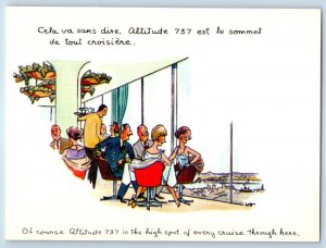 Montreal Canada Postcard Guests Dining in Place Ville Marie Restaurants c1950's