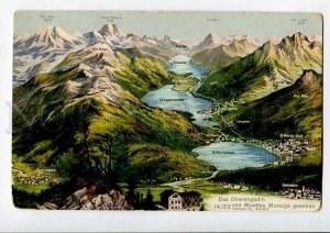 3079788 SWITZERLAND MAP Oberengadin Muottas Muraige gesehen