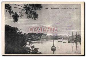 Old Postcard Concarneau Sunset Soieil the Moros