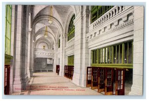 c1910 Vestibule, Madison Street Entrance, Chicago and N.W. Terminal IL Postcard