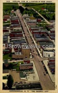 A Portion of Main Street - Hendersonville, North Carolina NC  