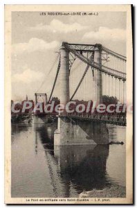 Old Postcard Les Rosiers Sur Loire Bridge