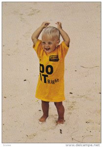 ADV: Little Blonde Boy on the Beach With a Brighouse Brake and Wheel Shirt, A...