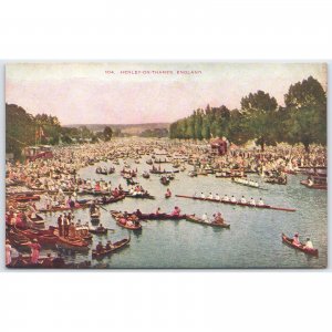 Postcard Henley-on-Thames England Regatta Boats River Scene