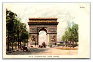 Arc De Triomphe Paris France UNP UDB Postcard C19