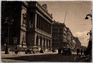 Marseille La Canebiere Et A Gauche Le Palais De La Bourse France Postcard