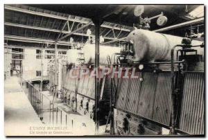 Old Postcard Automobile Factory Michelin Clermont Ferrand A group of generators