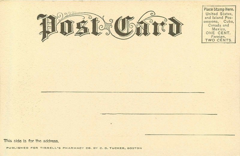 c1906 Postcard, Sanatorium, Sharon MA Norfolk County unposted