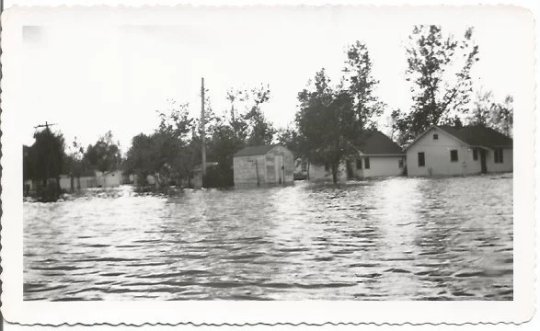 Flooded Homes and Streets from 1920's Real Photograph Vintage Photograph