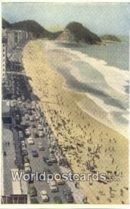 Av Atlantica e praia de Copacabana Rio De Janeiro Brazil Unused 