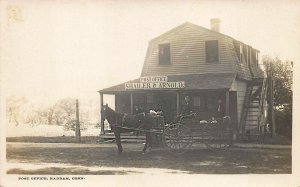 Haddam CT Post Office Shailer & Arnold Horse & Wagon Real Photo Postcard