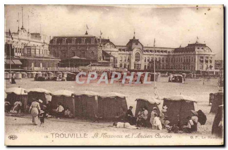Old Postcard Trouville New and L & # 39Ancien Casino