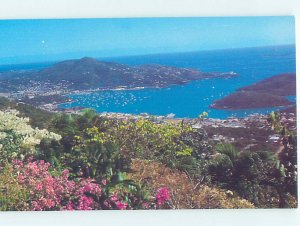 1980's PANORAMIC VIEW St. Thomas US Virgin Islands USVI AF0427