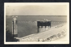 RPPC OGALLALA NEBRASKA KINGSLEY DAM LAKE TOWERS REAL PHOTO POSTCARD