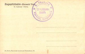 A237 Austria Zugspitzbahn Ehrwald Tirol Cable Car Mountain vintage postcard