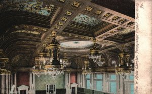 Vintage Postcard 1900's View in House Chamber Pennsylvania Capitol Harrisburg PA 