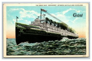 Vintage 1930's Postcard The Great Ship Seeandbee Sails to Buffalo & Cleveland