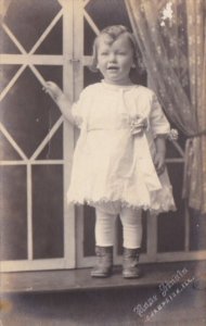 Young Girl Posing Juanita Evelyn Evans 2 Years OLld Rose Studios Champaign Il...