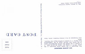 Postcard MONUMENT SCENE Houston Texas TX AS8522